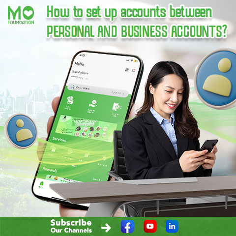 How to set up accounts between personal and business accounts?